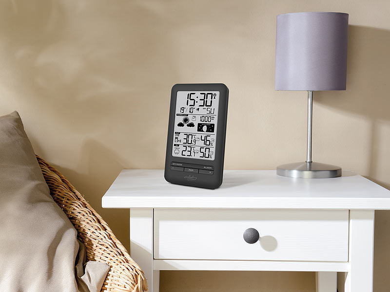 ; Funk-Wetterstationen mit Außensensor, WLAN und App, Wetterstationen mit Farb-Display, Funkuhr und Außensensor Funk-Wetterstationen mit Außensensor, WLAN und App, Wetterstationen mit Farb-Display, Funkuhr und Außensensor Funk-Wetterstationen mit Außensensor, WLAN und App, Wetterstationen mit Farb-Display, Funkuhr und Außensensor Funk-Wetterstationen mit Außensensor, WLAN und App, Wetterstationen mit Farb-Display, Funkuhr und Außensensor 
