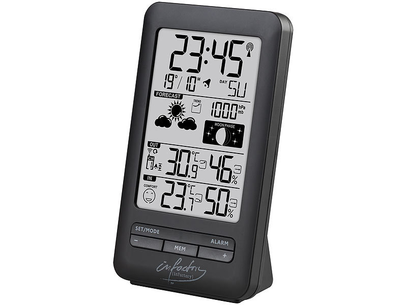 ; Funk-Wetterstationen mit Außensensor, WLAN und App, Wetterstationen mit Farb-Display, Funkuhr und Außensensor Funk-Wetterstationen mit Außensensor, WLAN und App, Wetterstationen mit Farb-Display, Funkuhr und Außensensor Funk-Wetterstationen mit Außensensor, WLAN und App, Wetterstationen mit Farb-Display, Funkuhr und Außensensor Funk-Wetterstationen mit Außensensor, WLAN und App, Wetterstationen mit Farb-Display, Funkuhr und Außensensor 