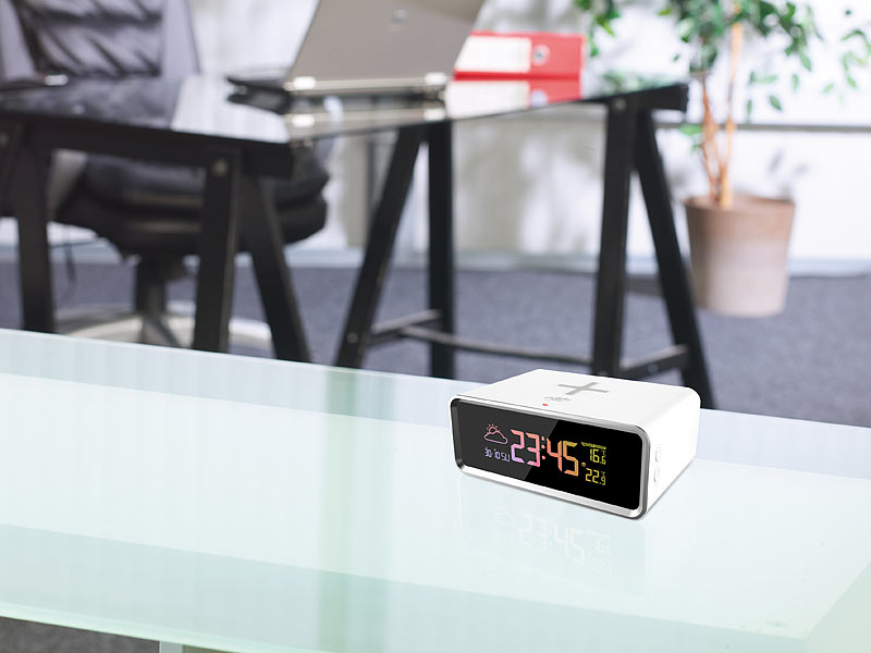 ; Funk-Wetterstationen mit Außensensor, WLAN und App, Wetterstationen mit Farb-Display, Funkuhr und Außensensor 
