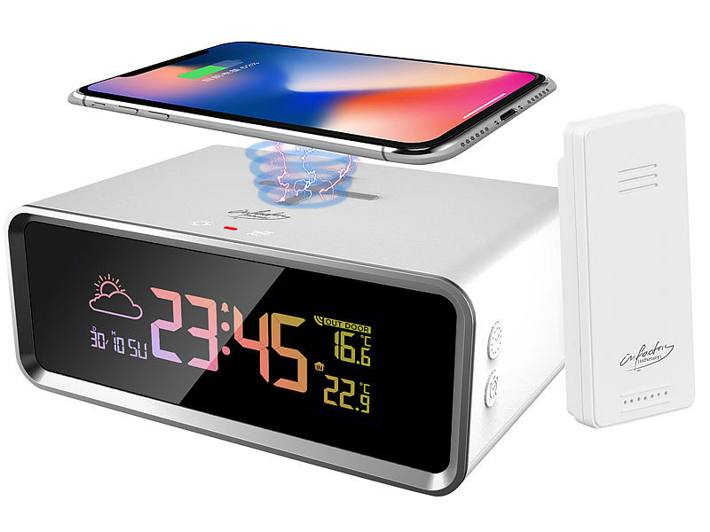; Funk-Wetterstationen mit Außensensor, WLAN und App, Wetterstationen mit Farb-Display, Funkuhr und Außensensor 