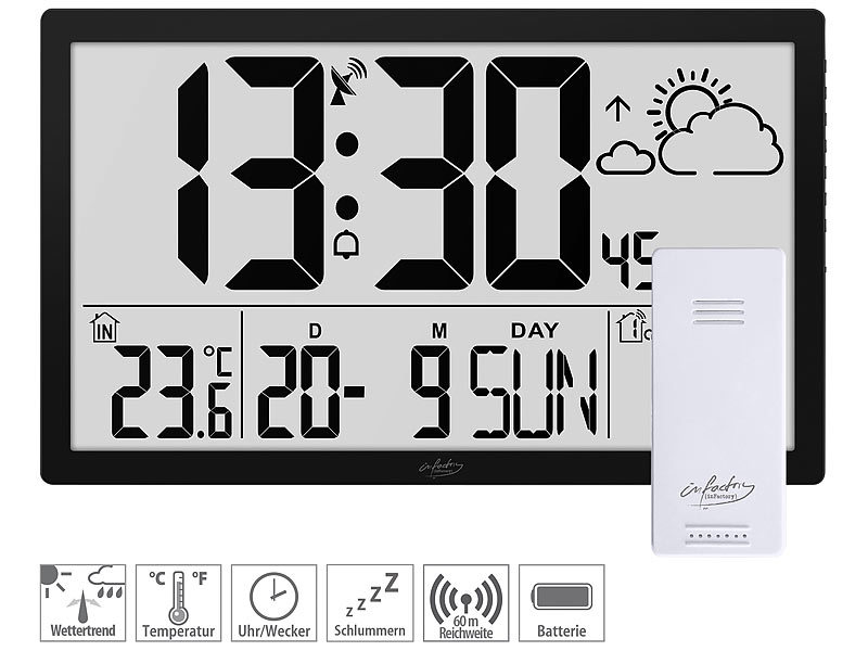 ; Funk-Wetterstationen mit Außensensor, WLAN und App, Wetterstationen mit Farb-Display, Funkuhr und Außensensor Funk-Wetterstationen mit Außensensor, WLAN und App, Wetterstationen mit Farb-Display, Funkuhr und Außensensor Funk-Wetterstationen mit Außensensor, WLAN und App, Wetterstationen mit Farb-Display, Funkuhr und Außensensor Funk-Wetterstationen mit Außensensor, WLAN und App, Wetterstationen mit Farb-Display, Funkuhr und Außensensor 