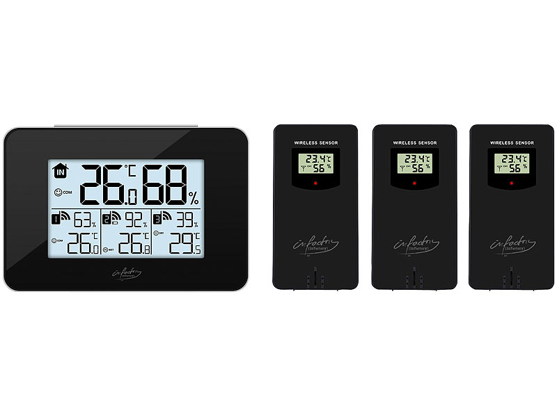; Funk-Wetterstationen mit Außensensor, WLAN und App, Wetterstationen mit Farb-Display, Funkuhr und Außensensor Funk-Wetterstationen mit Außensensor, WLAN und App, Wetterstationen mit Farb-Display, Funkuhr und Außensensor Funk-Wetterstationen mit Außensensor, WLAN und App, Wetterstationen mit Farb-Display, Funkuhr und Außensensor Funk-Wetterstationen mit Außensensor, WLAN und App, Wetterstationen mit Farb-Display, Funkuhr und Außensensor 