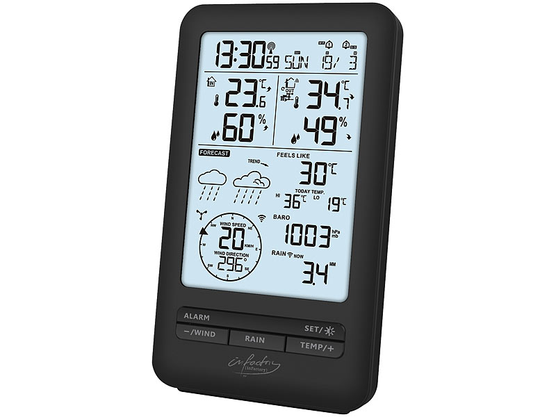 ; Funk-Wetterstationen mit Außensensor, WLAN und App Funk-Wetterstationen mit Außensensor, WLAN und App Funk-Wetterstationen mit Außensensor, WLAN und App Funk-Wetterstationen mit Außensensor, WLAN und App 