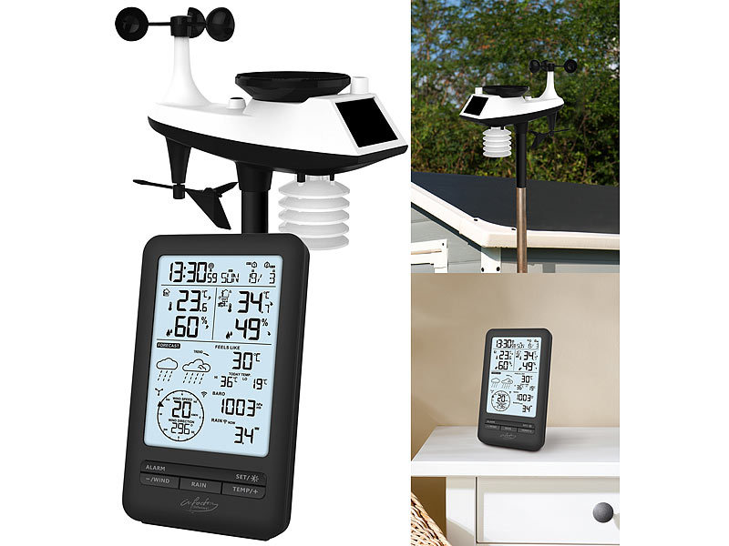 ; Funk-Wetterstationen mit Außensensor, WLAN und App Funk-Wetterstationen mit Außensensor, WLAN und App Funk-Wetterstationen mit Außensensor, WLAN und App Funk-Wetterstationen mit Außensensor, WLAN und App 