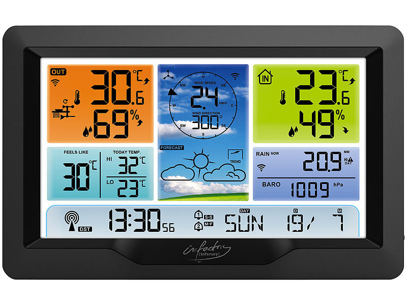 ; Funk-Wetterstationen mit Außensensor, WLAN und App Funk-Wetterstationen mit Außensensor, WLAN und App Funk-Wetterstationen mit Außensensor, WLAN und App Funk-Wetterstationen mit Außensensor, WLAN und App 