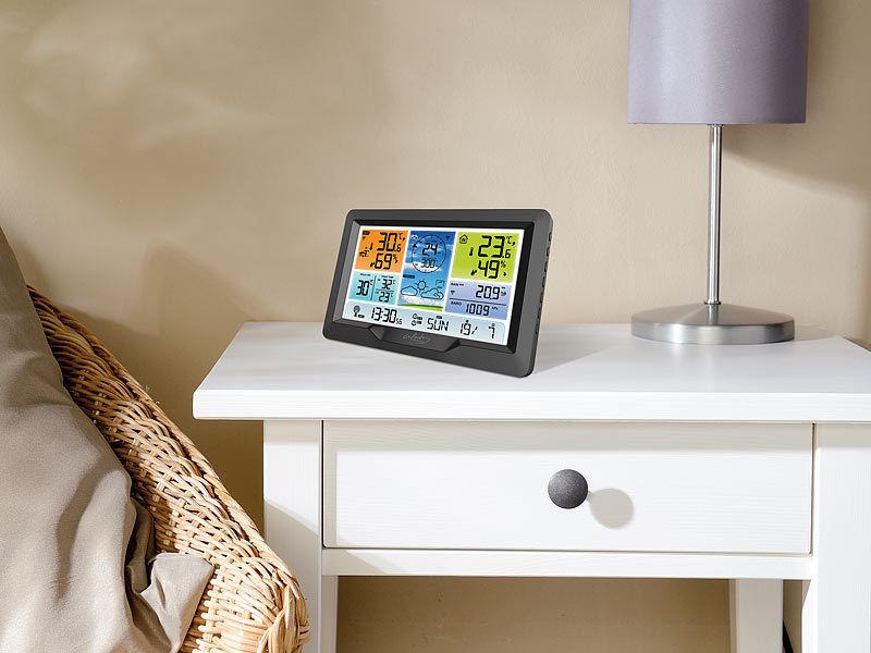 ; Funk-Wetterstationen mit Außensensor, WLAN und App Funk-Wetterstationen mit Außensensor, WLAN und App Funk-Wetterstationen mit Außensensor, WLAN und App Funk-Wetterstationen mit Außensensor, WLAN und App 