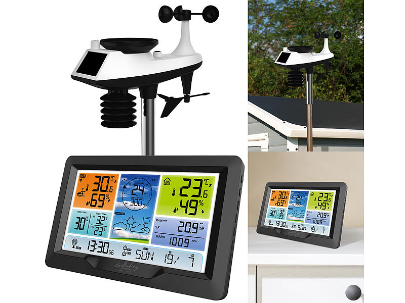 ; Funk-Wetterstationen mit Außensensor, WLAN und App Funk-Wetterstationen mit Außensensor, WLAN und App Funk-Wetterstationen mit Außensensor, WLAN und App Funk-Wetterstationen mit Außensensor, WLAN und App 