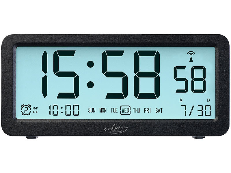 ; Funk-Wecker mit 2 Weckzeiten, USB-Ladestation und Thermometer Funk-Wecker mit 2 Weckzeiten, USB-Ladestation und Thermometer Funk-Wecker mit 2 Weckzeiten, USB-Ladestation und Thermometer Funk-Wecker mit 2 Weckzeiten, USB-Ladestation und Thermometer 