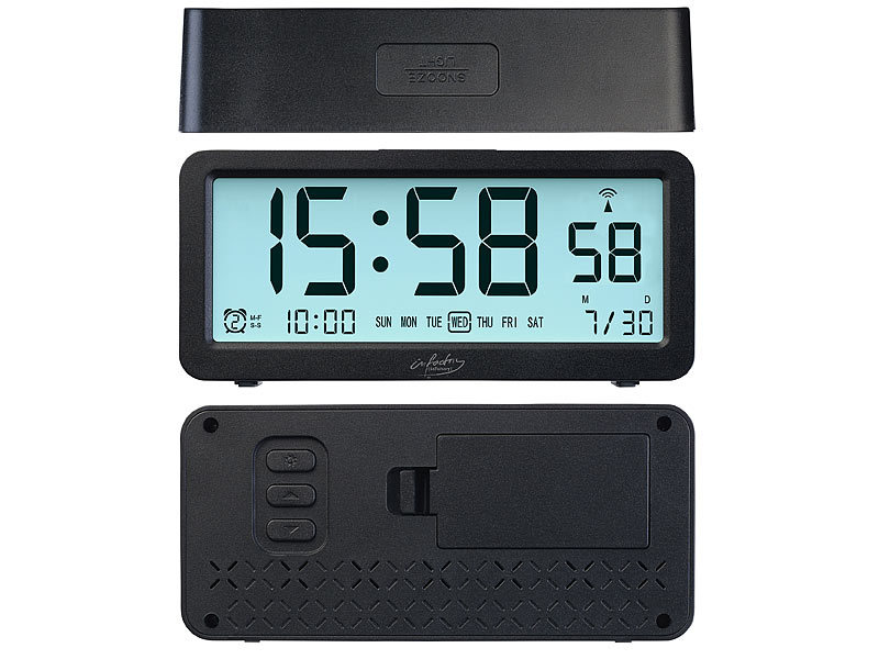 ; Funk-Wecker mit 2 Weckzeiten, USB-Ladestation und Thermometer Funk-Wecker mit 2 Weckzeiten, USB-Ladestation und Thermometer Funk-Wecker mit 2 Weckzeiten, USB-Ladestation und Thermometer Funk-Wecker mit 2 Weckzeiten, USB-Ladestation und Thermometer 