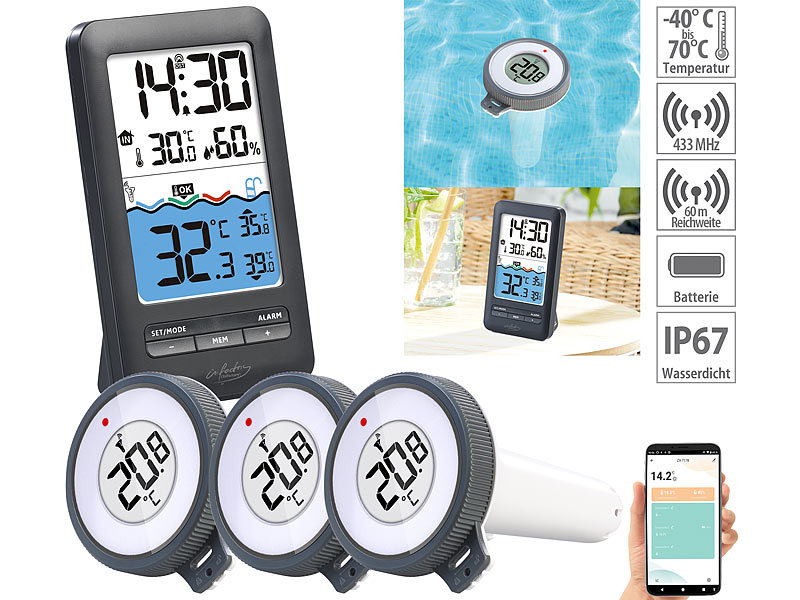 ; Funk-Wetterstationen mit Außensensor, WLAN und App Funk-Wetterstationen mit Außensensor, WLAN und App Funk-Wetterstationen mit Außensensor, WLAN und App Funk-Wetterstationen mit Außensensor, WLAN und App 