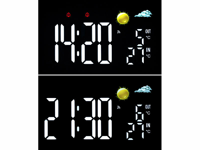 ; Funk-Wetterstationen mit Außensensor, WLAN und App, Wetterstationen mit Farb-Display, Funkuhr und Außensensor Funk-Wetterstationen mit Außensensor, WLAN und App, Wetterstationen mit Farb-Display, Funkuhr und Außensensor Funk-Wetterstationen mit Außensensor, WLAN und App, Wetterstationen mit Farb-Display, Funkuhr und Außensensor Funk-Wetterstationen mit Außensensor, WLAN und App, Wetterstationen mit Farb-Display, Funkuhr und Außensensor 