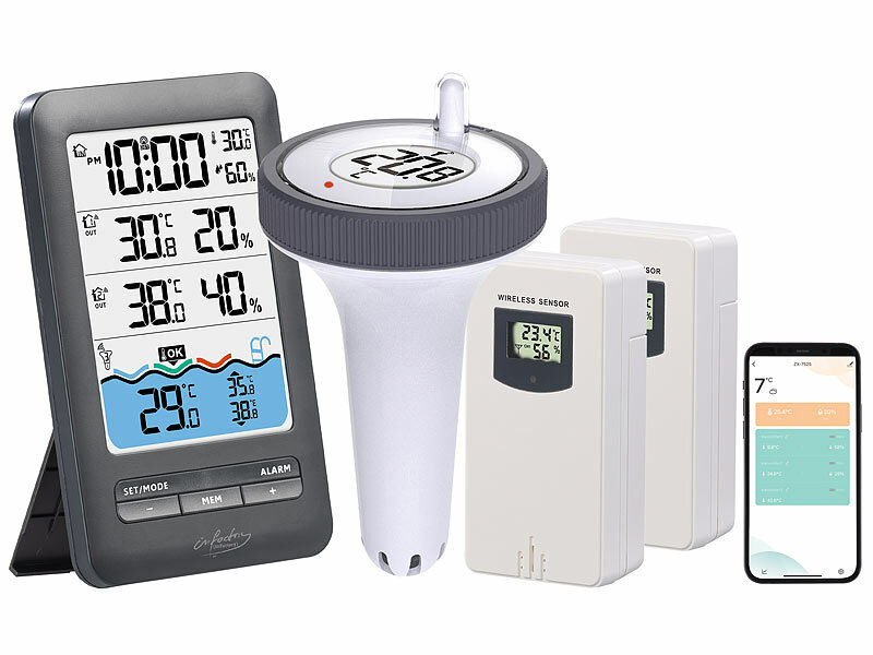 ; Funk-Wetterstationen mit Außensensor, WLAN und App 