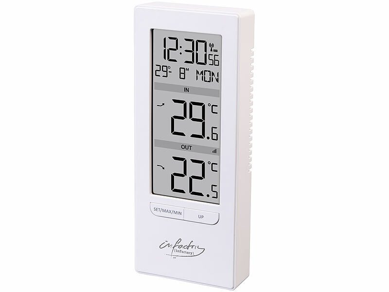 ; Funk-Wetterstationen mit Außensensor, WLAN und App, Wetterstationen mit Farb-Display, Funkuhr und Außensensor 