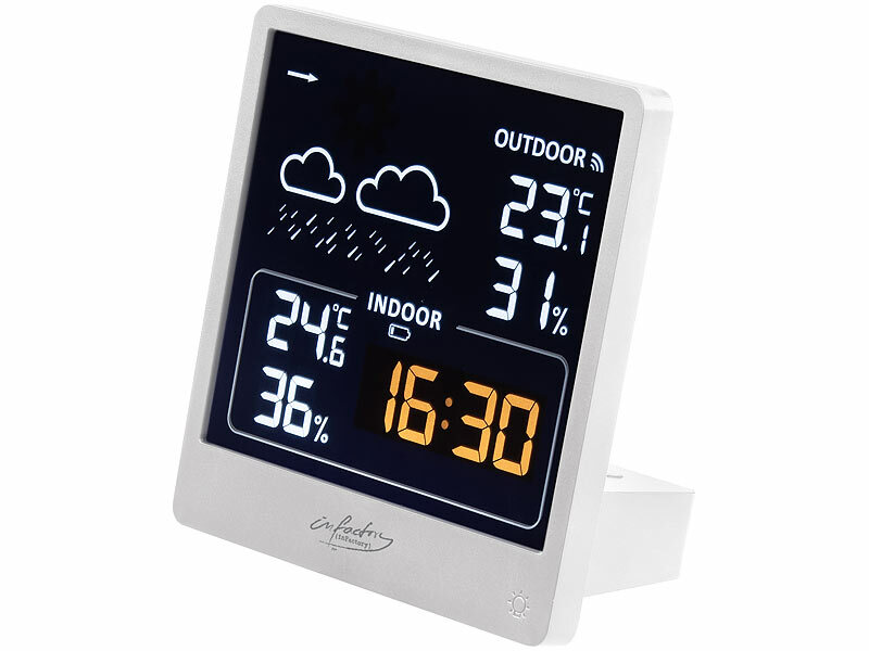 ; Funk-Wetterstationen mit Außensensor, WLAN und App, Wetterstationen mit Farb-Display, Funkuhr und Außensensor Funk-Wetterstationen mit Außensensor, WLAN und App, Wetterstationen mit Farb-Display, Funkuhr und Außensensor Funk-Wetterstationen mit Außensensor, WLAN und App, Wetterstationen mit Farb-Display, Funkuhr und Außensensor 