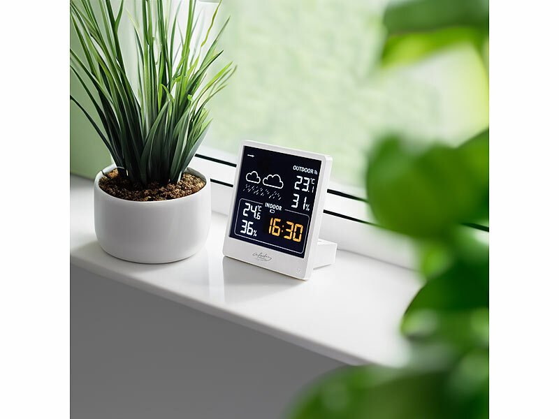 ; Funk-Wetterstationen mit Außensensor, WLAN und App, Wetterstationen mit Farb-Display, Funkuhr und Außensensor Funk-Wetterstationen mit Außensensor, WLAN und App, Wetterstationen mit Farb-Display, Funkuhr und Außensensor Funk-Wetterstationen mit Außensensor, WLAN und App, Wetterstationen mit Farb-Display, Funkuhr und Außensensor 