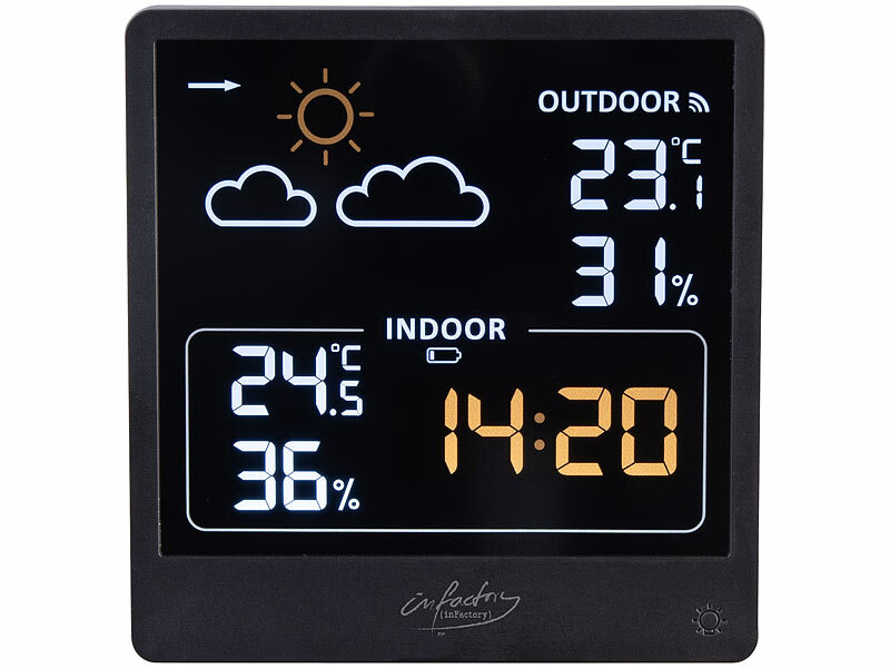 ; Funk-Wetterstationen mit Außensensor, WLAN und App, Wetterstationen mit Farb-Display, Funkuhr und Außensensor Funk-Wetterstationen mit Außensensor, WLAN und App, Wetterstationen mit Farb-Display, Funkuhr und Außensensor Funk-Wetterstationen mit Außensensor, WLAN und App, Wetterstationen mit Farb-Display, Funkuhr und Außensensor 