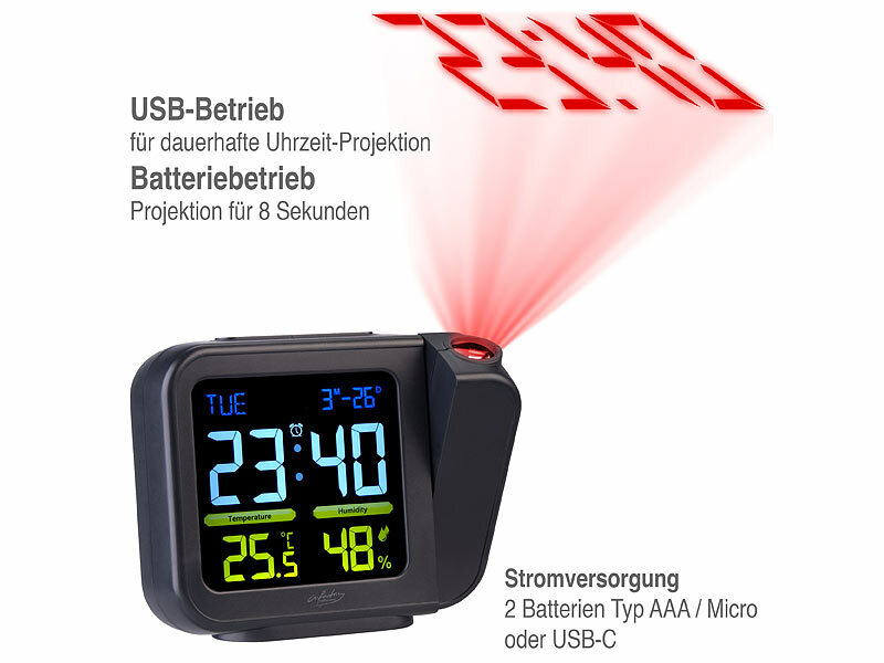 ; Wetterstationen mit Farb-Display, Funkuhr und Außensensor Wetterstationen mit Farb-Display, Funkuhr und Außensensor Wetterstationen mit Farb-Display, Funkuhr und Außensensor 