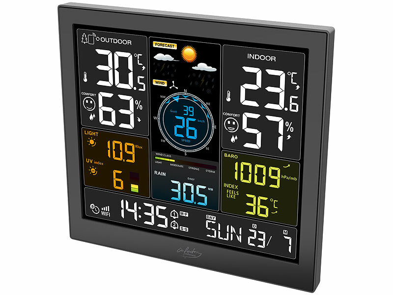 ; Wetterstationen mit Farb-Display, Funkuhr und Außensensor, Funk-Wetterstationen mit Außensensor, WLAN und App Wetterstationen mit Farb-Display, Funkuhr und Außensensor, Funk-Wetterstationen mit Außensensor, WLAN und App Wetterstationen mit Farb-Display, Funkuhr und Außensensor, Funk-Wetterstationen mit Außensensor, WLAN und App 