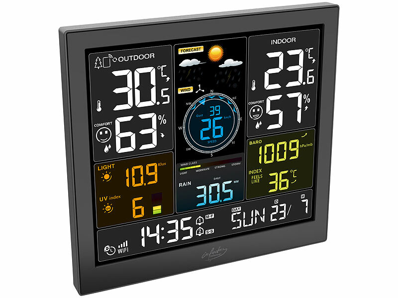 ; Wetterstationen mit Farb-Display, Funkuhr und Außensensor, Funk-Wetterstationen mit Außensensor, WLAN und App Wetterstationen mit Farb-Display, Funkuhr und Außensensor, Funk-Wetterstationen mit Außensensor, WLAN und App Wetterstationen mit Farb-Display, Funkuhr und Außensensor, Funk-Wetterstationen mit Außensensor, WLAN und App 